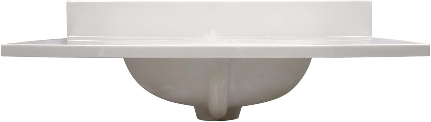 31 Inch Ivory Cultured Marble Vanity Top