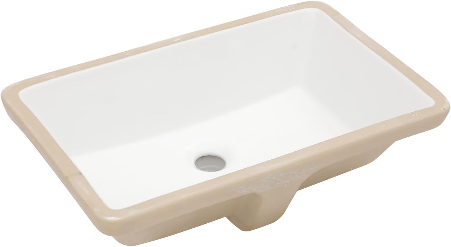 21 X 13 Inch Rectangular Undermount Ceramic Sink
