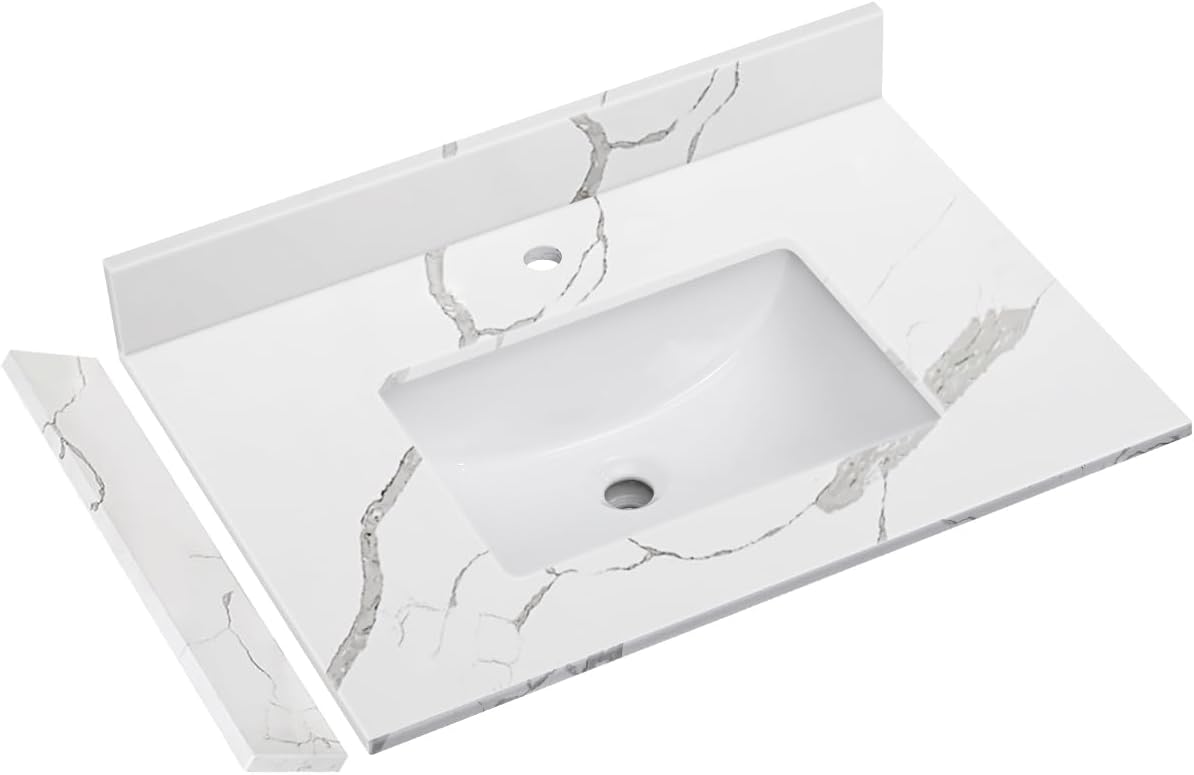 River 30 Inch Quartz Vanity Top