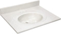 31 Inch Ivory Cultured Marble Vanity Top