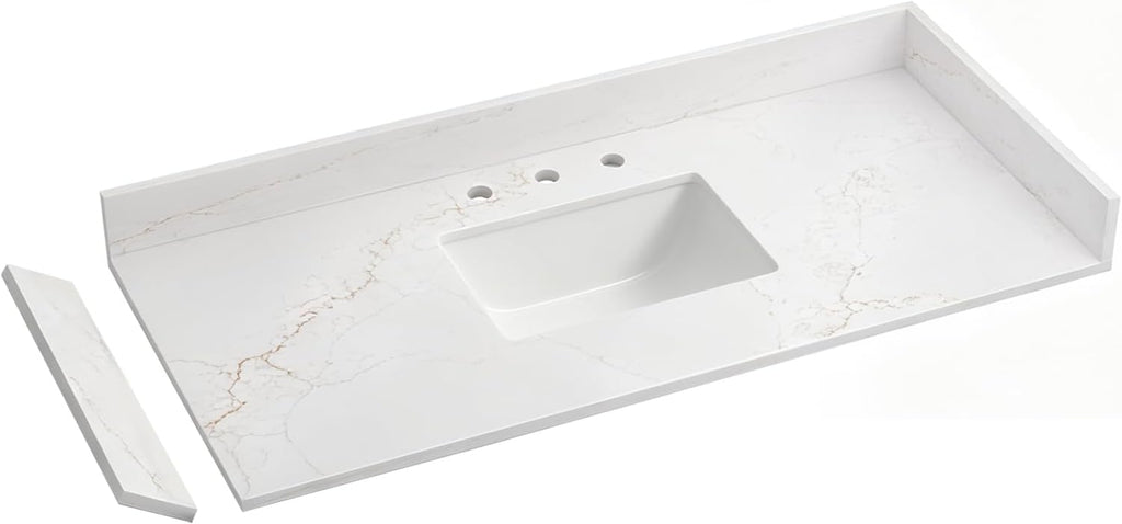 48‑Inch Fine Gold Vein Quartz Vanity Top