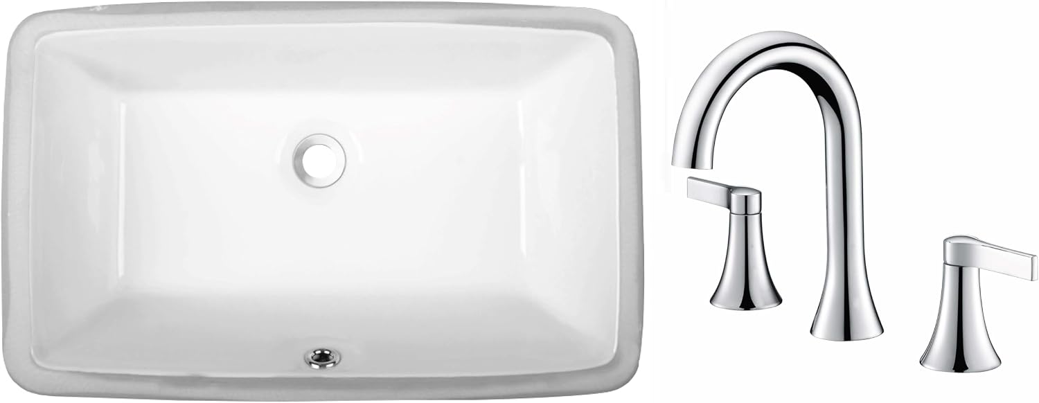 21 Inch Rectangular Undermount Bathroom Sink