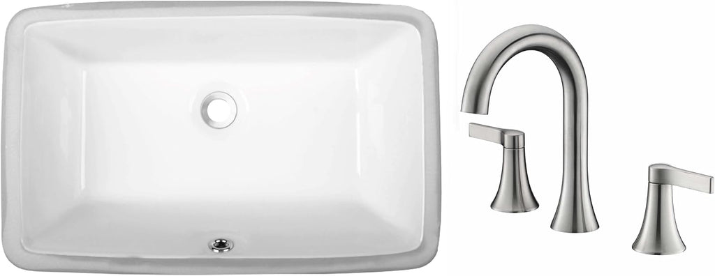 21 Inch Rectangular Undermount Bathroom Sink