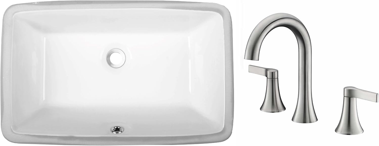 21 Inch Rectangular Undermount Bathroom Sink