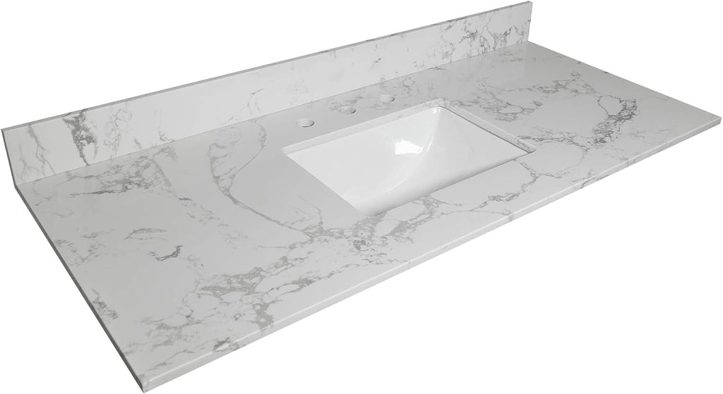 43 Inch Undermount Sink Marble Vanity Top