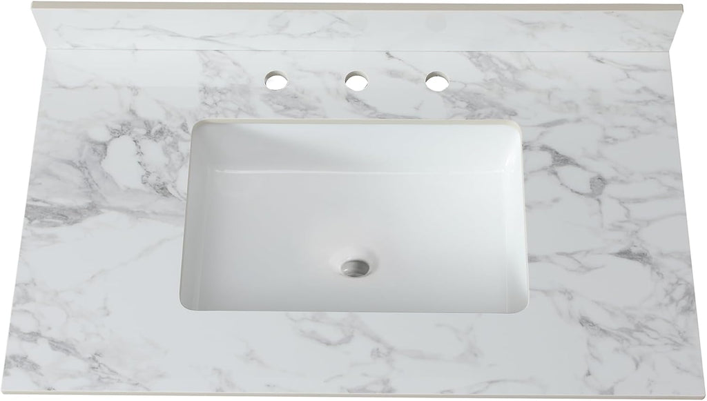 37 Inch Undermount Sink Bathroom Vanity Top