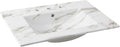 30 Inch White Marble‑Effect Ceramic Vanity Top