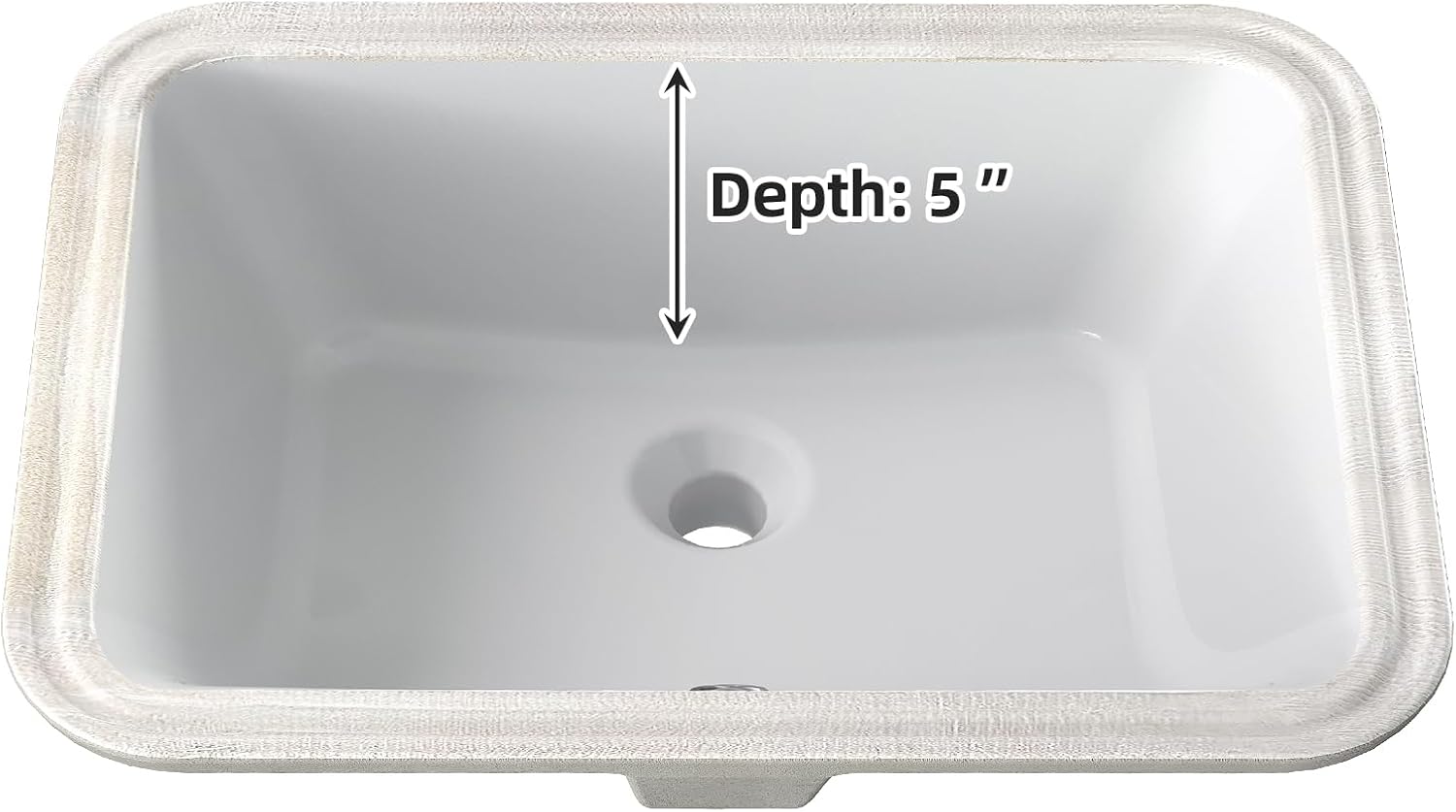 20 X 15 Inch Rectangular Fireclay Vessel Sink