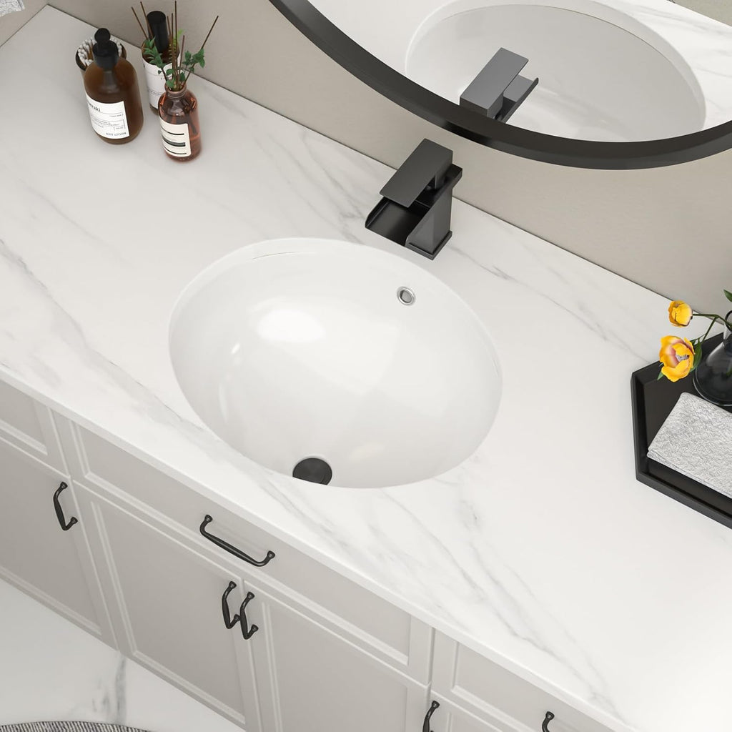 20 X 16 Inch Oval Undermount Ceramic Bathroom Sink