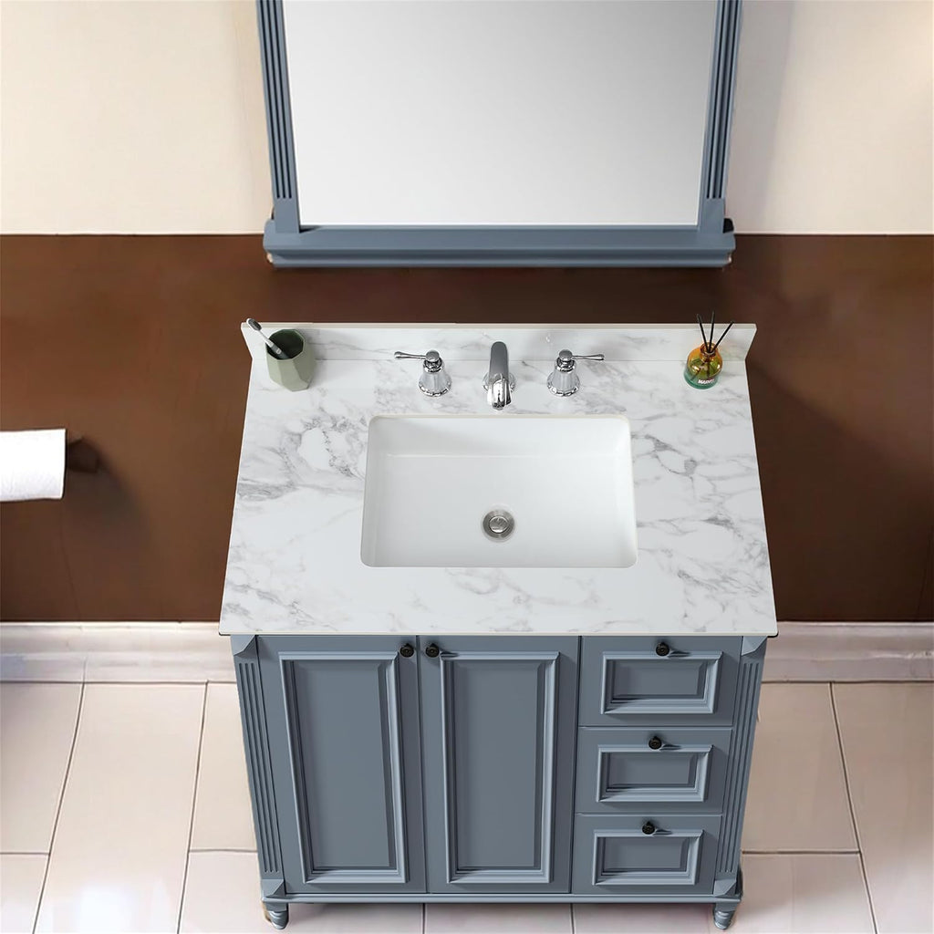 37 Inch Undermount Sink Bathroom Vanity Top