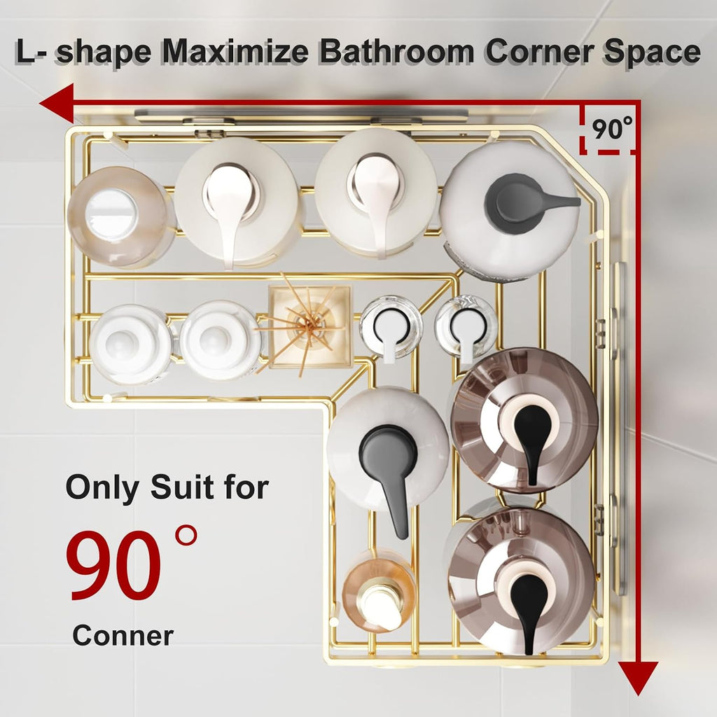 5 Pack Adhesive Stainless Steel Shower Caddy