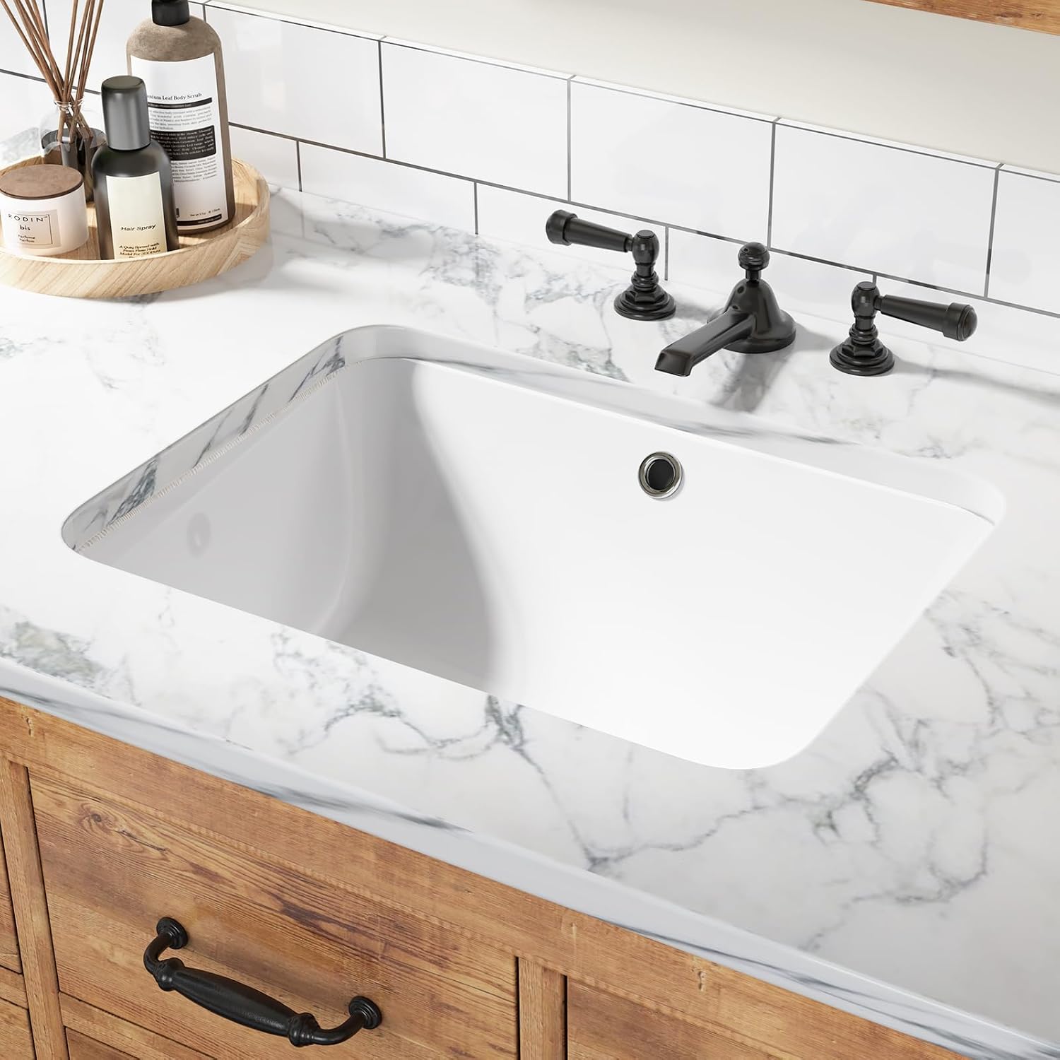 20 X 15 Inch Rectangular Fireclay Vessel Sink