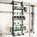 Black 4‑Tier Over‑The‑Door Shower Caddy