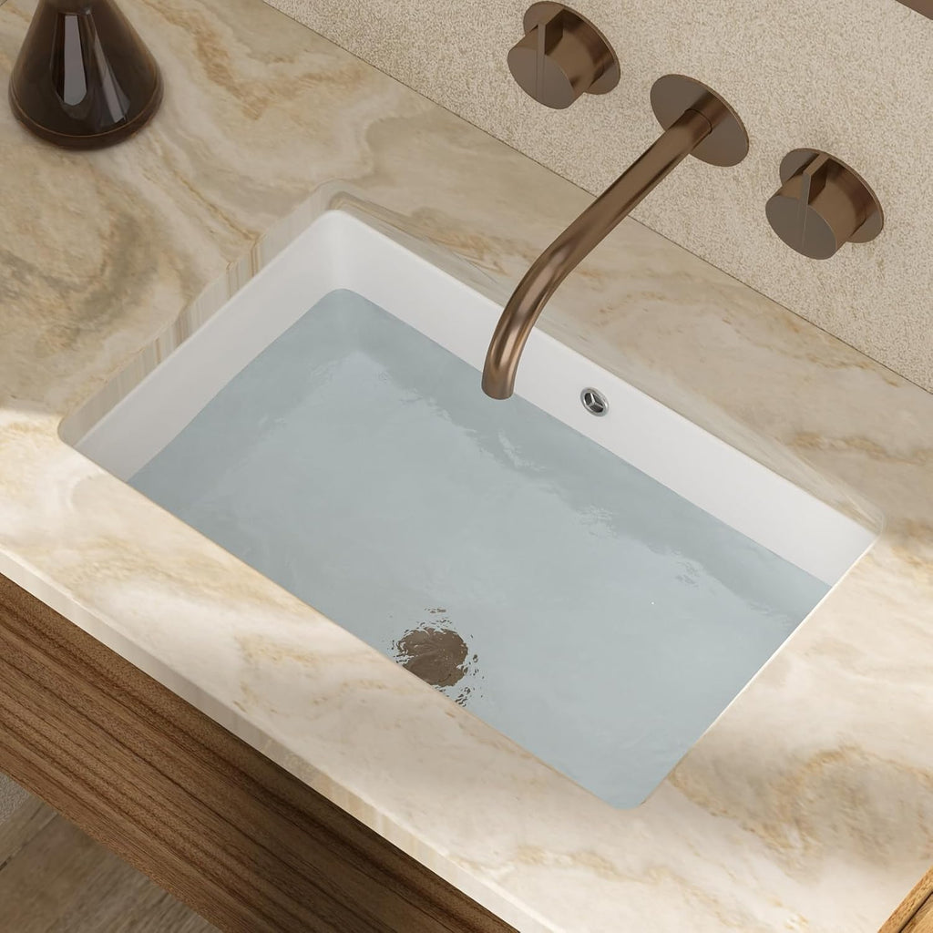 21 X 13 Inch Rectangular Undermount Ceramic Sink