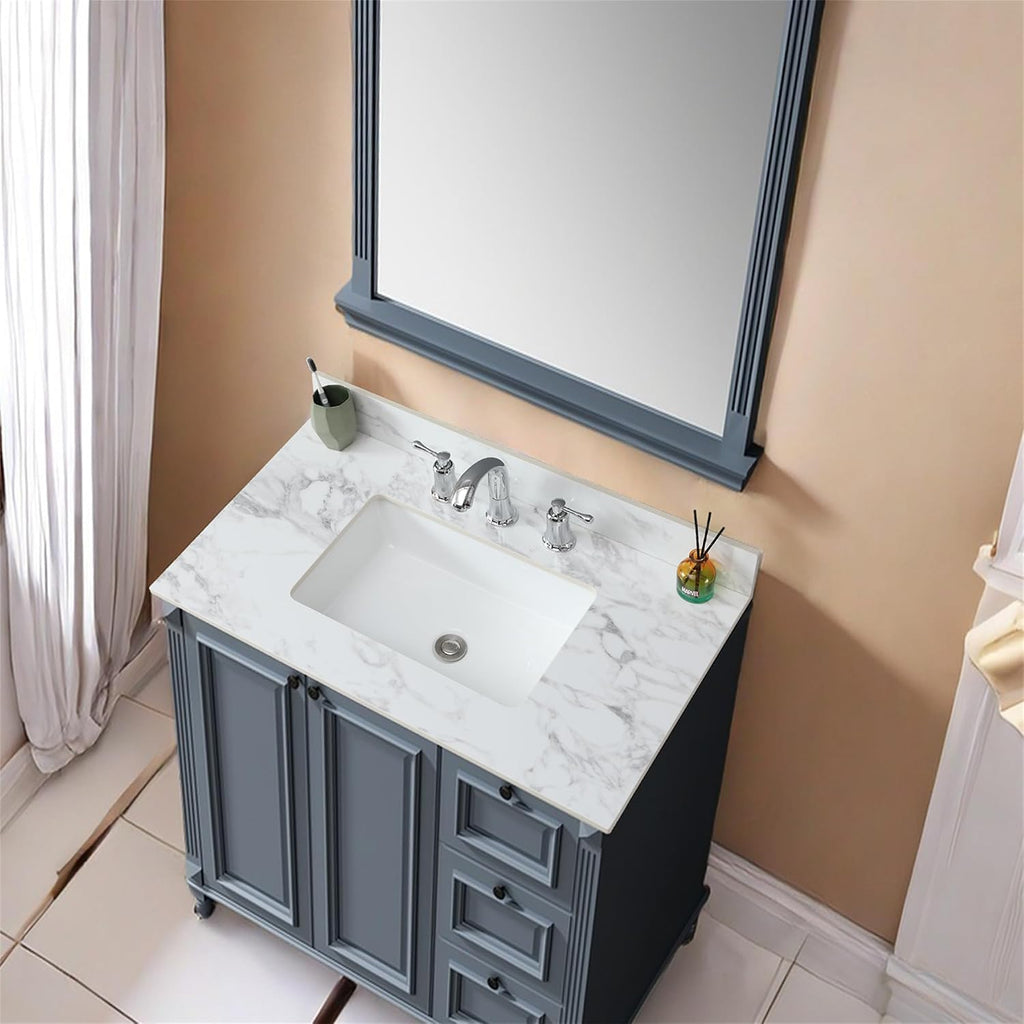 37 Inch Undermount Sink Bathroom Vanity Top