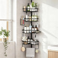 4‑Tier Tension Pole Corner Shower Caddy