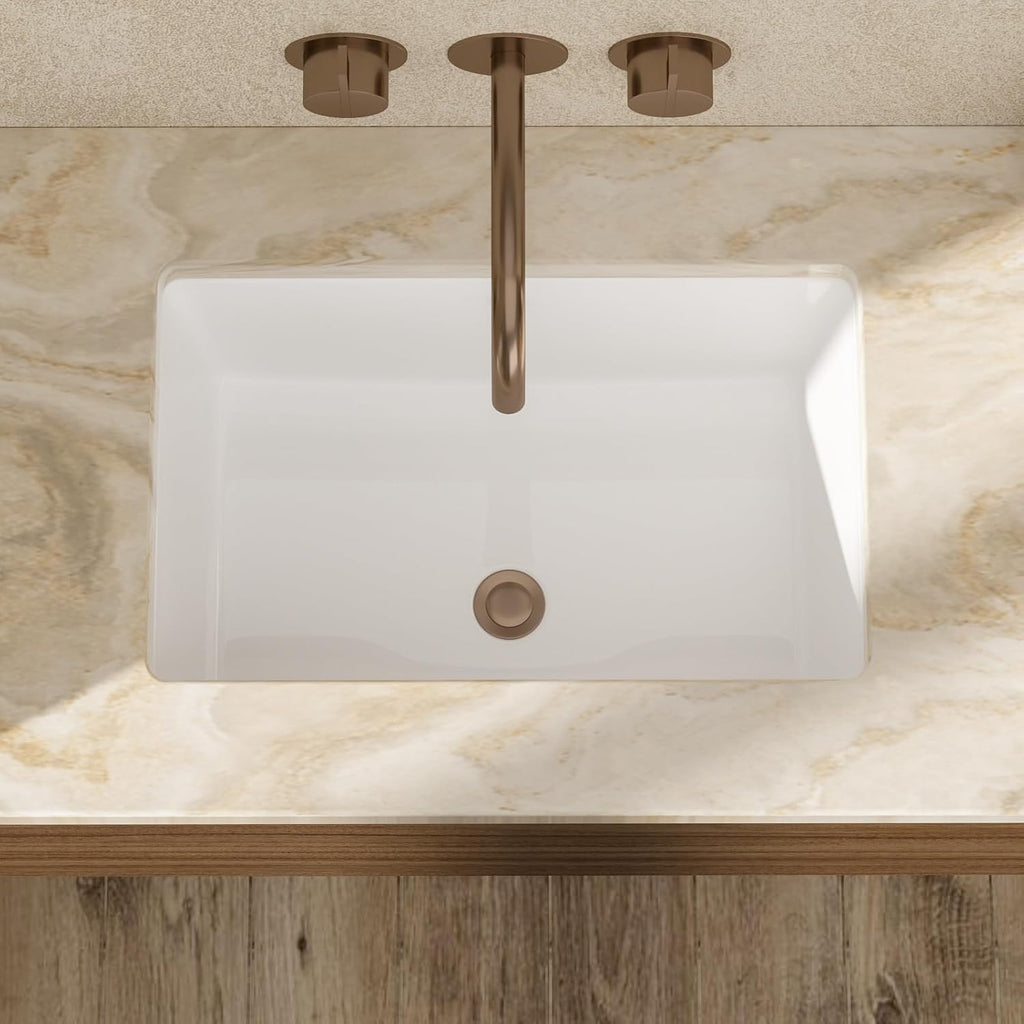 21 X 13 Inch Rectangular Undermount Ceramic Sink
