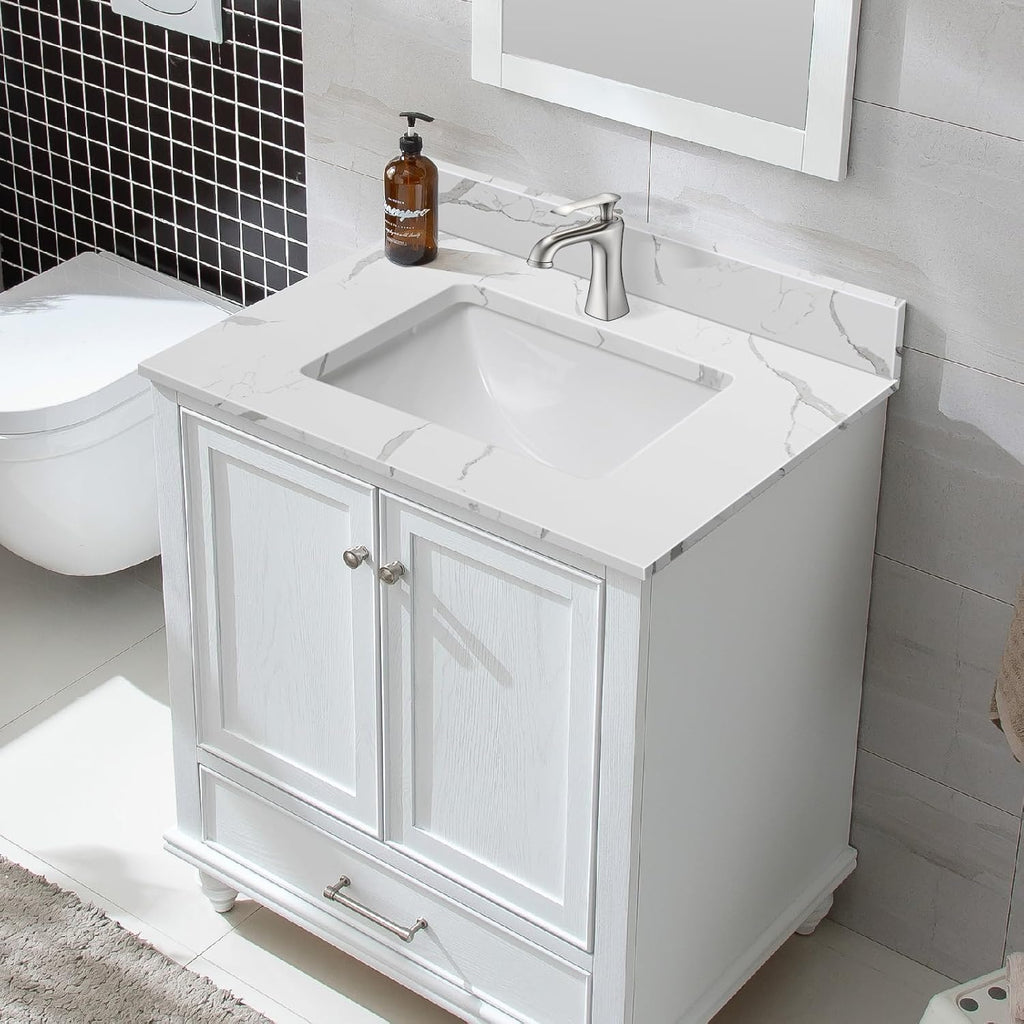 River 30 Inch Quartz Vanity Top