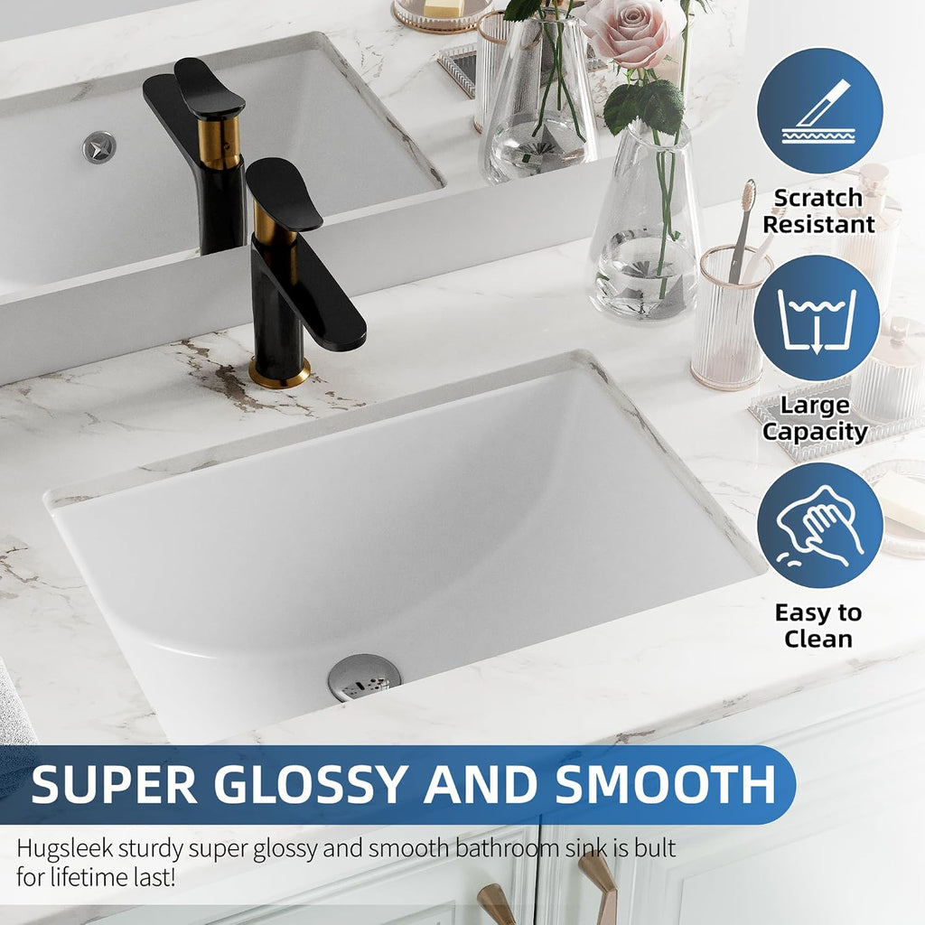 18 X 14 Inch Rectangular Undermount Ceramic Sink